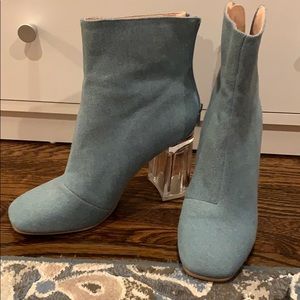 Forever21 Denim Lucite Boots (NEW)